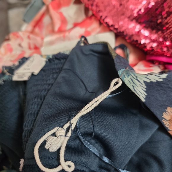 Joie Blue and Brown Floral Midi Dress - Picture 6 of 6